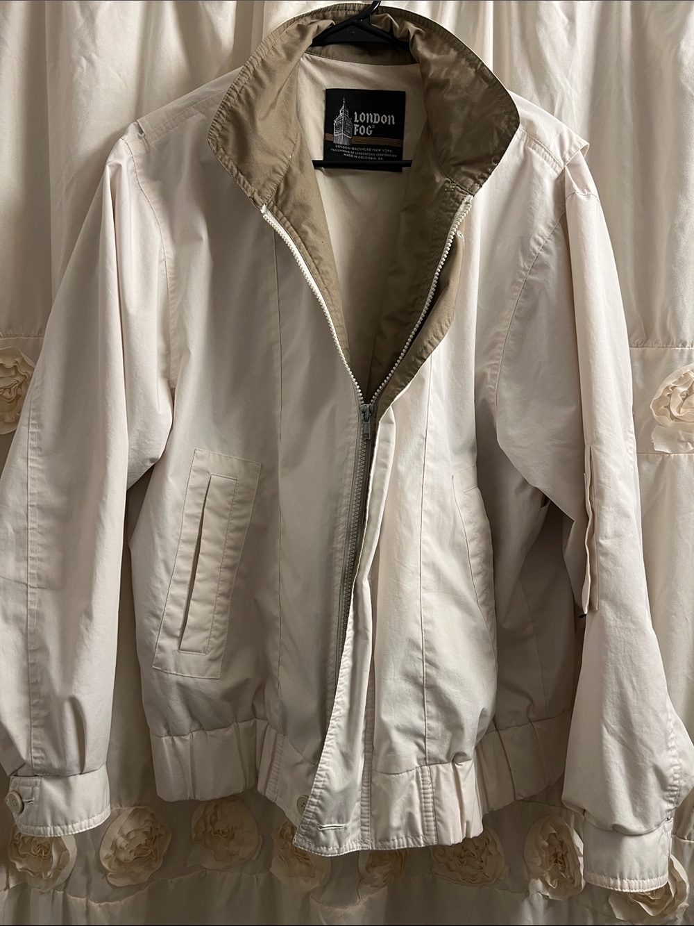 Vintage London Fog Men’s Cream Harrington  Jacket